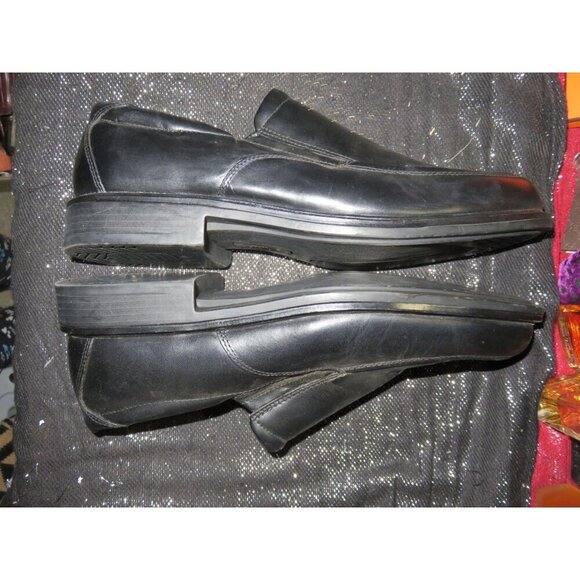 Croft & Barrow Men's Black Leather Loafers Slip On Dress Career Shoes size 13 - Picture 4 of 8